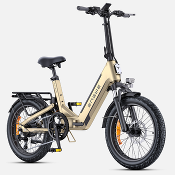 Bicicleta Eléctrica Compacta Engwe L20 3.0 Boost - 250 W Con Par De 75 Nm - 13,5 Ah 648 Wh - Color Champán