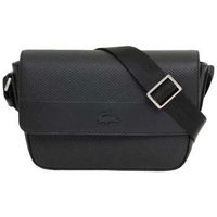 lacoste bolso bolso tipo satchel mini chantaco cuero negro para hombre