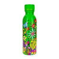 botella termo 60 cl  verde acero inoxidable  24 x 7 x 7 cm