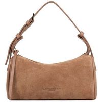 lancaster bolso de mano bolso rectangular con cremallera s suede camel para mujer