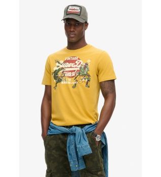 Superdry para hombre. M1011990A Camiseta Tokyo Vl Graphic amarillo (XXL), Casual, Algodón, Manga corta