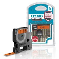 dymo d1 cinta de etiquetado resistente 12mm 3m negronaranja