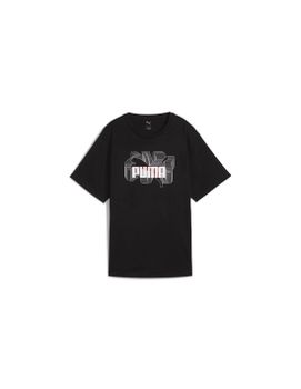 Camiseta Puma Graphics Stacked No. 1 Logo Relaxed Mujer Negro