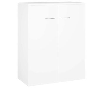Vidaxl aparador de madera contrachapada blanco 60x30x75 cm