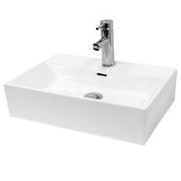 lavabo ceramico rectangular 415x360x130 mm blanco ecd germany