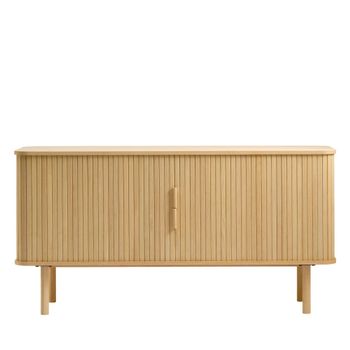 Aparador con puertas correderas madera estriada l160cm - madera clara