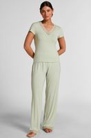 hunkemoller juego de pijama nana verde