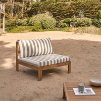 sillon de jardin de madera de teca maciza blanco y topo