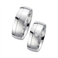 alianzas oro blanco con diamante ancho 7 mm