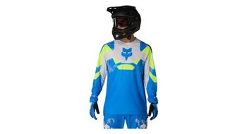 Camiseta de manga larga fox ranger tactile azul blanca para hombre