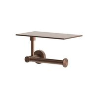 portarollo oro rosa pvd con soporte de acero inox 316l para bano moderno
