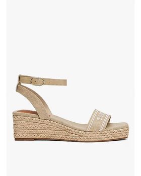de TOMMY HILFIGER ESPAD MID WEDGE BEIGE