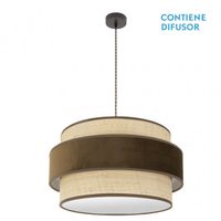 colgante reyes 3xe27 marronnatural-marron regx60x60 cm
