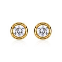 pendientes de oro amarillo 8 quilates con circonita