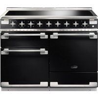 rangemaster elise 110 electric induction range cooker - black  chrome black