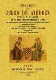 analisis del juego del ajedrez ed facsimil de la ed de 1827