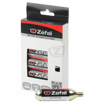 ZEFAL | Cartucho De CO2 16grs  6 Uds  - Displonible en varias tallas, 16g C02, los cartuchos roscados están diseñados para inflar en alta presión rápidamente. Buen compromiso entre peso y capacidad,