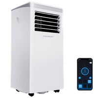 aigostar freeze smart - aire acondicionado portatil inteligente 1003w 3 en 1 deshumidificador climatizador ventilador pantalla led mando a distancia temporizador 24h 9000 btuh conexion wifi