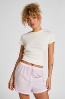 hunkemoller short de pijama heart - rayas de algodon rosa