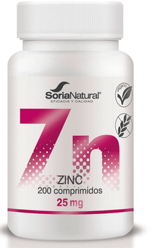 Soria Natural Zinc Liberación Sostenida 200 Comprimidos