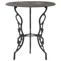 mesa y sillas bistro de jardin 3 uds  muebles de jardin aluminio fundido