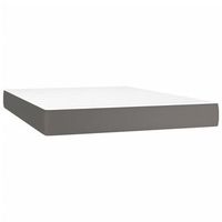 colchon de muelles ensacados firmeza media cuero sintetico gris 140x200x20 cm vidaxl