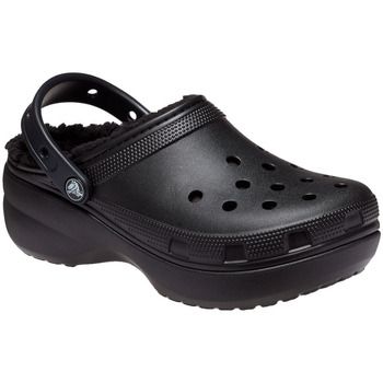 Crocs Zuecos Sabots Classic Platform Lined doublure douce et floue para mujer