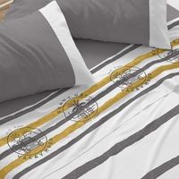juego de sabanas 50 algodon diseno surf azul marino 135 x 190200 cm - gris - burrito blanco