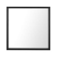 espejo de pared con marco sintetico negro cuadrado 50 x 50 cm estilo minimalista brignoles