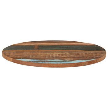 Tablero De Mesa | Tablero Escritorio Redonda 70 Cm 25-27 Mm Madera Maciza Reciclada