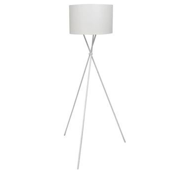 Lámpara De Pie Con Pantalla Y Soporte Blanco Vidaxl