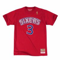 camiseta mitchell and ness sixers - allen iverson roja