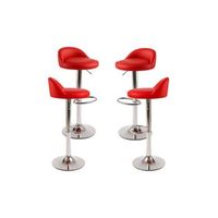 pack 4 taburetes cirkus de polipiel 89393850 cm - rojo