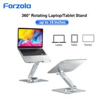 soporte de aluminio forzola para laptop elevador de escritorio 360    soporte plegable ajustable con rotacion para ipad pro mac xiaomi tablet de hasta 18 pulgadas