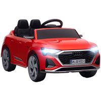 aiyaplay coche electrico para ninos audi q8 etron sportback con bateria 12v mando a distancia faros bocina y musica rojo
