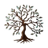 decoracion pared de metal arbol-1 multicolor 60x60 cm