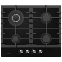 placa de gas infiniton gg-429 4 fuegos 60cm cristal negro