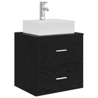 vanidad con lavabo de pared roble negro 495 x 41 x 625 cm vidaxl