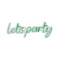 iluminacion led decorativa de plastico lets party verde 51x19x2 cm