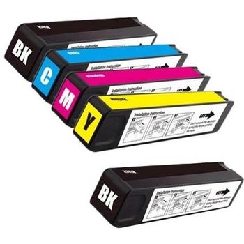 Compatible Multipack HP OfficeJet Enterprise Color X585f Printer Ink Cartridges (5 Pack) -D8J10A