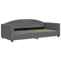 cama para adulto  cama individual  sofa cama sin colchon tela gris oscuro 90x200 cm