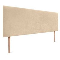 dhome cabecero acabado toalla soft tapizado liso con patas tejido suave para pared acusticos cabeceros absorbentes 140cm 8cm - 125 al - beige