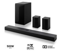 lg s70tr black - barra de sonido con subwoofer inalambrico y traseros 500w 511ch