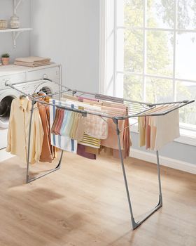 Tendedero plegable para ropa de color gris