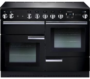 RANGEMASTER Professional 110 Electric Induction Range Cooker - Black & Chrome, Black