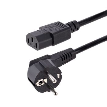 Cable Fuente de Alimentación StarTech 250V 10A 18AWG Certificación CEE 7/7 Modelo 1m Schuko-C13 Negro
