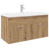 mueble para lavabo con lavabo empotrado artesanal de roble