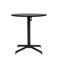 mesa de comedor redonda de 3 plazas de metal negro