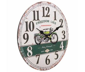 Reloj blanco redondo de madera mdf de d60x2h cm