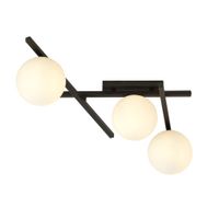 plafon de techo 3 luces nordico negro con posicion modificable
